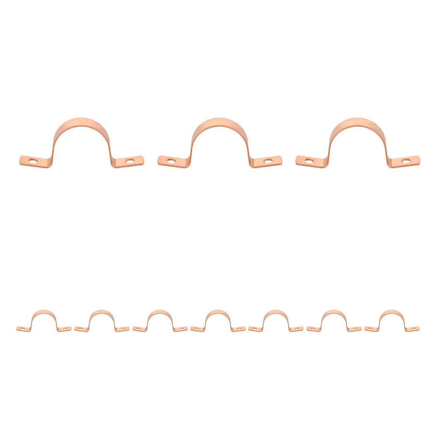 (Pack of 30) Foskan 3/4" C Copper Two Hole Clamp, Copper Plumbing Fittings with Sweat Solder Connection