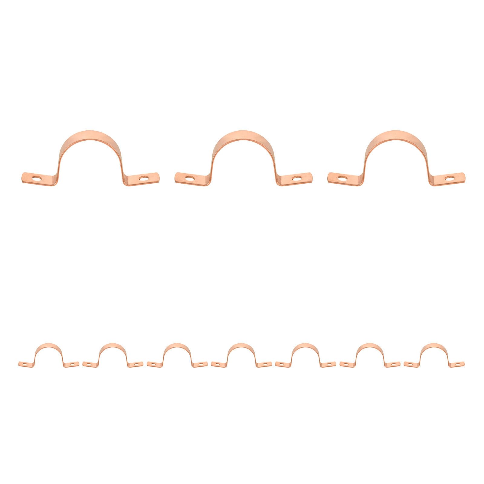 (Pack of 30) Foskan 3/4" C Copper Two Hole Clamp, Copper Plumbing Fittings with Sweat Solder Connection