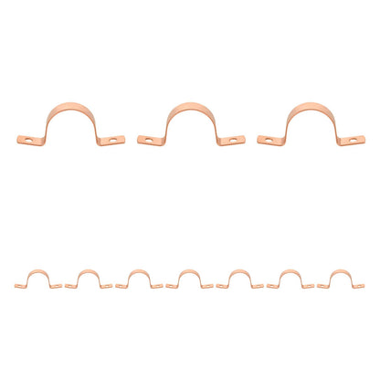 (Pack of 30) Foskan 3/4" C Copper Two Hole Clamp, Copper Plumbing Fittings with Sweat Solder Connection