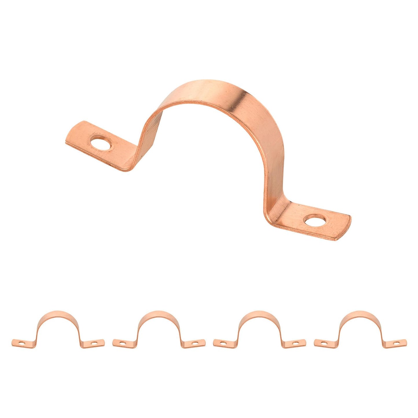 (Pack of 30) Foskan 3/4" C Copper Two Hole Clamp, Copper Plumbing Fittings with Sweat Solder Connection