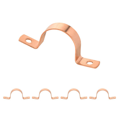 (Pack of 30) Foskan 3/4" C Copper Two Hole Clamp, Copper Plumbing Fittings with Sweat Solder Connection