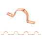 (Pack of 30) Foskan 3/4" C Copper Two Hole Clamp, Copper Plumbing Fittings with Sweat Solder Connection