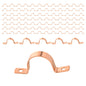 (Pack of 30) Foskan 3/4" C Copper Two Hole Clamp, Copper Plumbing Fittings with Sweat Solder Connection
