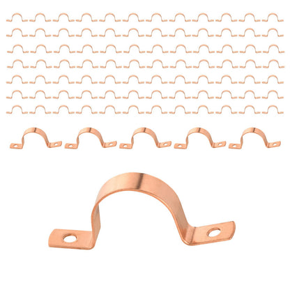 (Pack of 30) Foskan 3/4" C Copper Two Hole Clamp, Copper Plumbing Fittings with Sweat Solder Connection