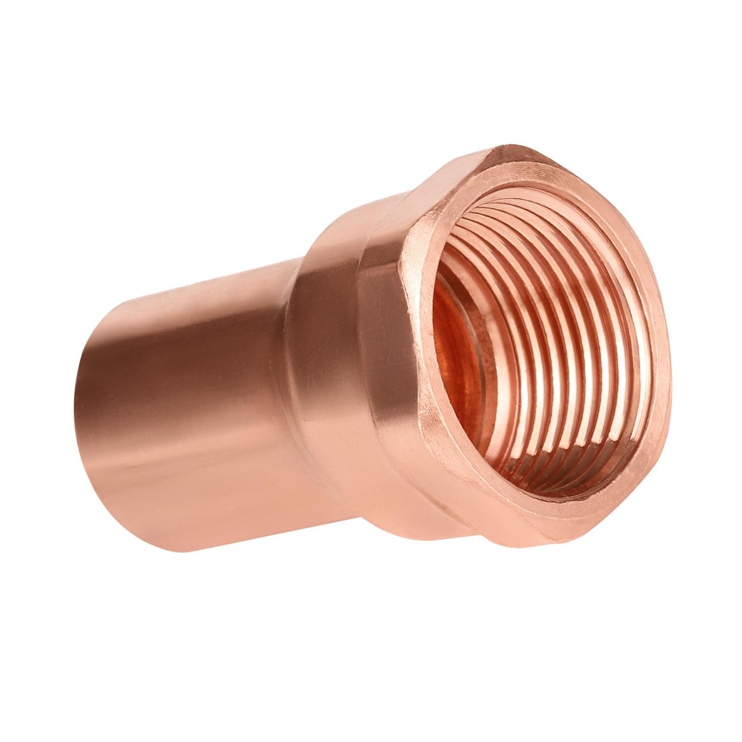 (Pack of 10) Foskan 3/4" C x 1/2" FNPT Copper Female Adapter, Copper Plumbing Fittings with Sweat Solder Connection