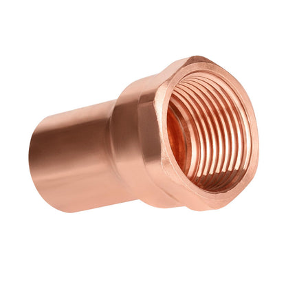 (Pack of 10) Foskan 3/4" C x 1/2" FNPT Copper Female Adapter, Copper Plumbing Fittings with Sweat Solder Connection