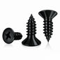 #10 x1-1/4 [100 Pack] Flat Head Phillips Drive Self Tapping Screws, Sheet Metal Screws, Black Oxide, 304 Stainless Steel (18-8), Corrosion Resistant Screw for Wood, Sheet Metal and More