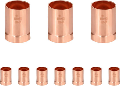 (Pack of 10) Foskan 3/4" C x 1/2" FNPT Copper Female Adapter, Copper Plumbing Fittings with Sweat Solder Connection