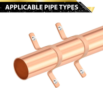 (Pack of 30) Foskan 3/4" C Copper Two Hole Clamp, Copper Plumbing Fittings with Sweat Solder Connection