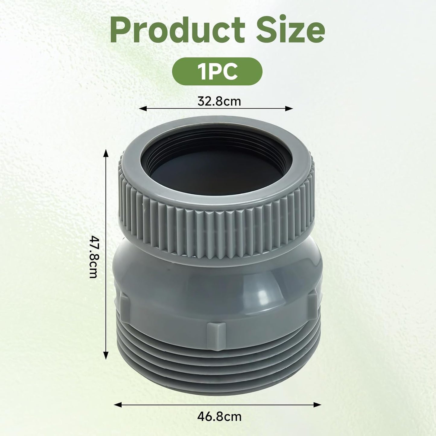 1 1/4 to 1 1/2 Sink Drain Adapter, Extension Coupling with Slip Joint Connection, PP Reducing Pipe Adapter Fitting for Bathroom and Kitchen P-Trap Repair