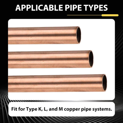 (Pack of 30) Foskan 3/4" C x 3/4" C Copper Coupling with Stop, Copper Plumbing Fittings with Sweat Solder Connection