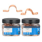 (Pack of 30) Foskan 3/4" C Copper Two Hole Clamp, Copper Plumbing Fittings with Sweat Solder Connection