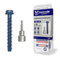 1/2" x 5"Concrete Screw Anchor with Drill Bit & Hex Driver | Heavy-Duty, Superior Corrosion Resistant Blue Coated Fasteners for Anchoring Heavy Fixtures 10pcs/Box