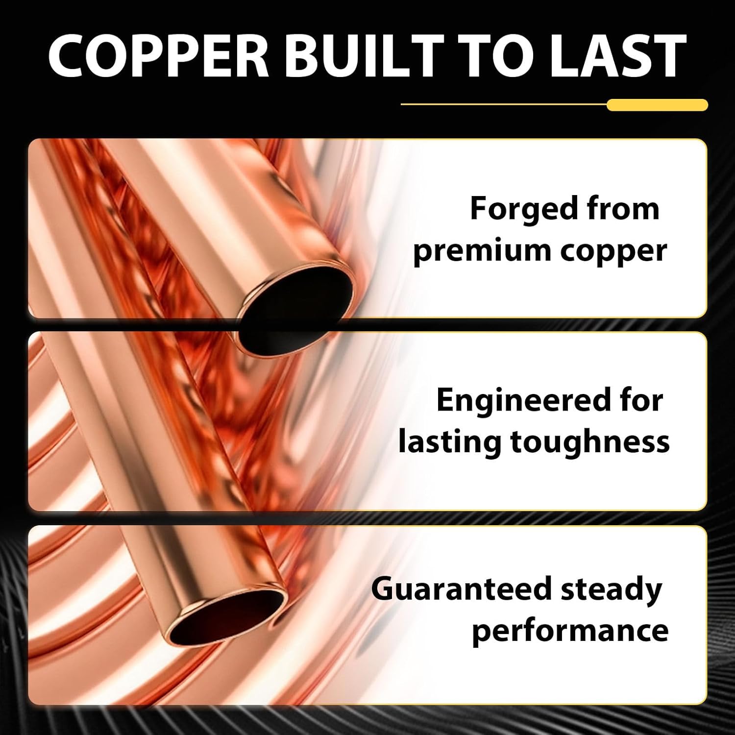 (Pack of 15) Foskan 3/4" C x C x C Copper Tee, Copper Plumbing Fittings with Sweat Solder Connection