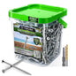 #10 x 2 Stainless Steel Wood Screws - 304 Stainless Steel Exterior Deck Screws (300 PCS), Corrosion & Rust Resistant, T25 Torx Flat Head for Outdoor Wood,Fence & Marine (3 Driver Bits Included)