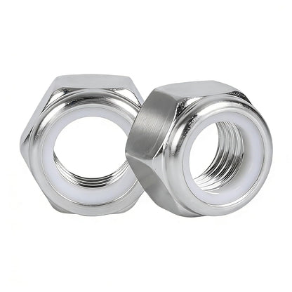 #10-24 Locknuts,60PCS 304 (18-8) Stainless Steel Nylon Insert Lock Nuts,Standard Inch Thread Nylock Nuts