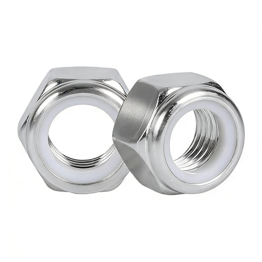 #10-24 Locknuts,60PCS 304 (18-8) Stainless Steel Nylon Insert Lock Nuts,Standard Inch Thread Nylock Nuts