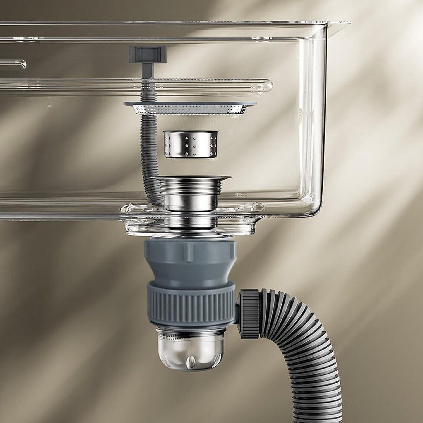 1 1/4 to 1 1/2 Sink Drain Adapter, Extension Coupling with Slip Joint Connection, PP Reducing Pipe Adapter Fitting for Bathroom and Kitchen P-Trap Repair